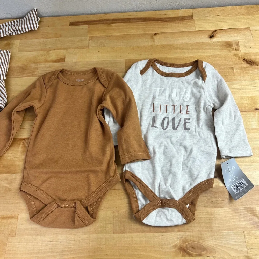 Lot 5‎ Baby Bodysuits 3-6 Months Carter's Old Navy Le Top Bebe Long Short Sleeve